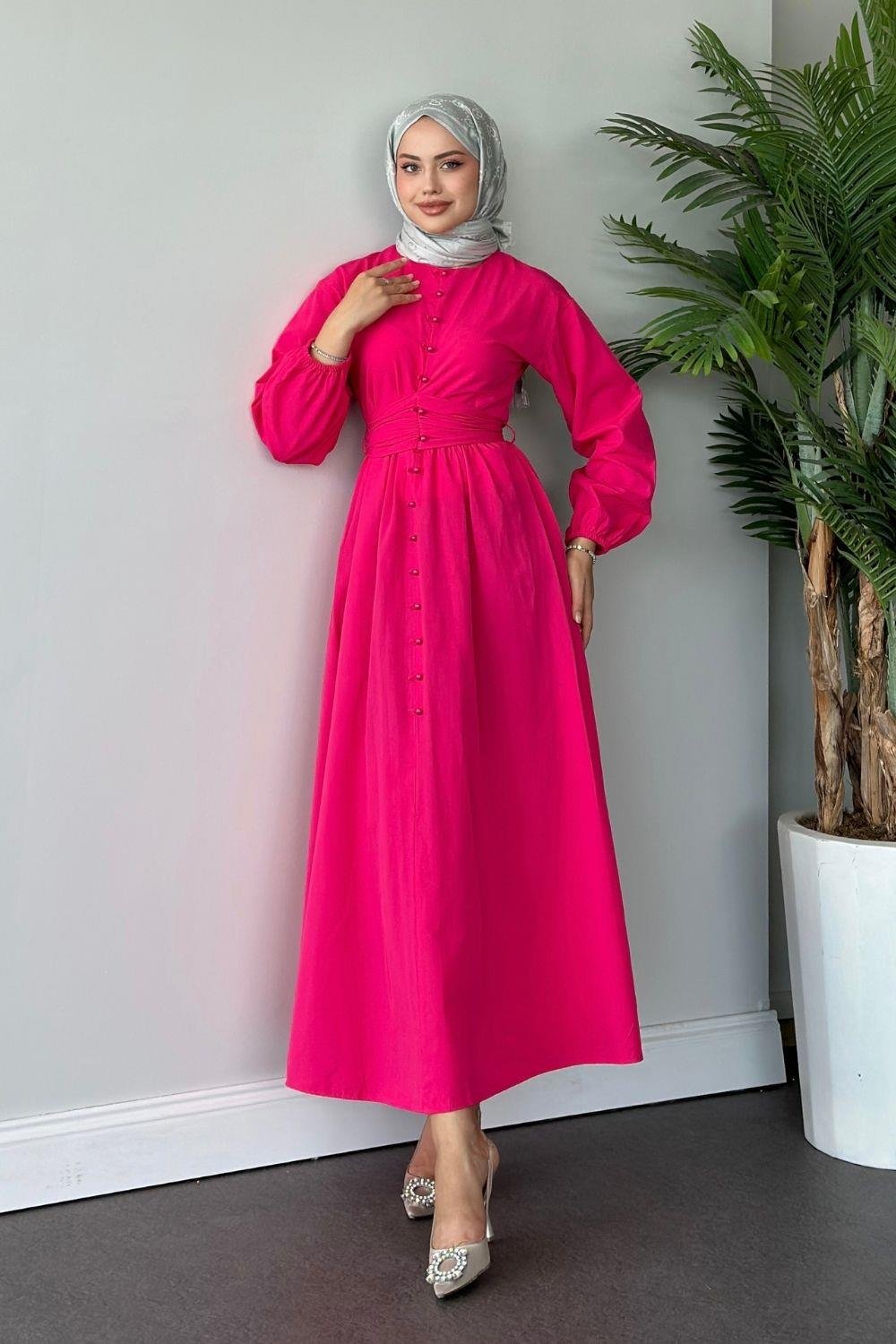 İzem Elbise Pembe 60400 