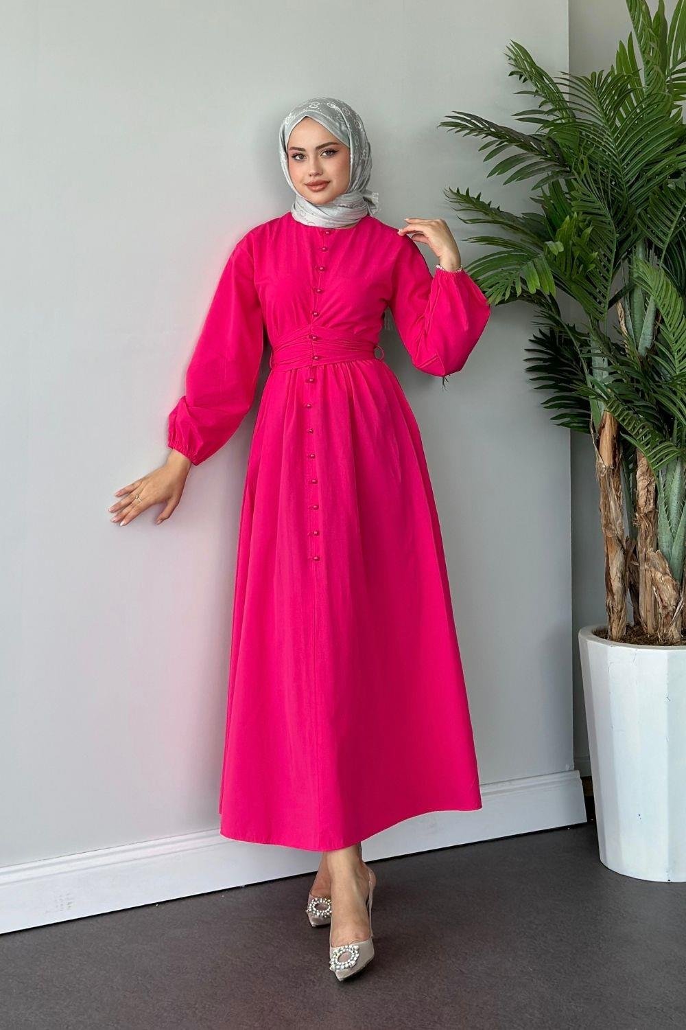 İzem Elbise Pembe 60400 