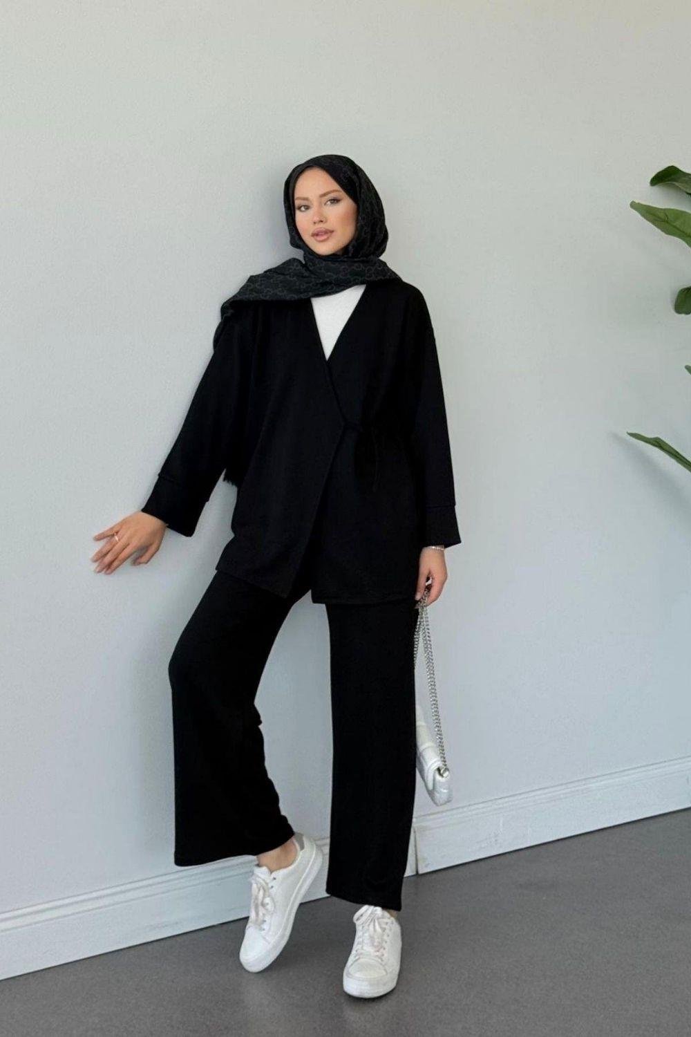 Küba Oysho Takım Siyah 6042 