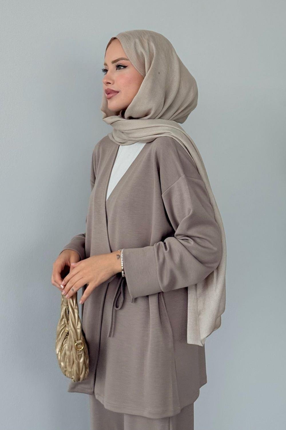 Küba Pantolon Takım Vizon 6042 