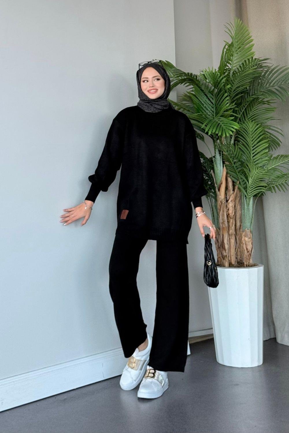 Armalı Triko Takım Siyah 6126 