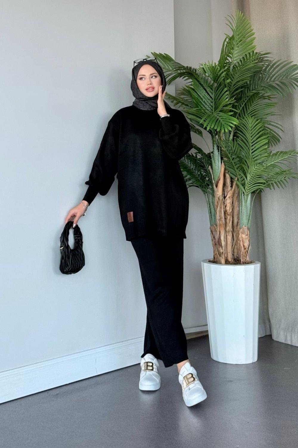 Armalı Triko Takım Siyah 6126 