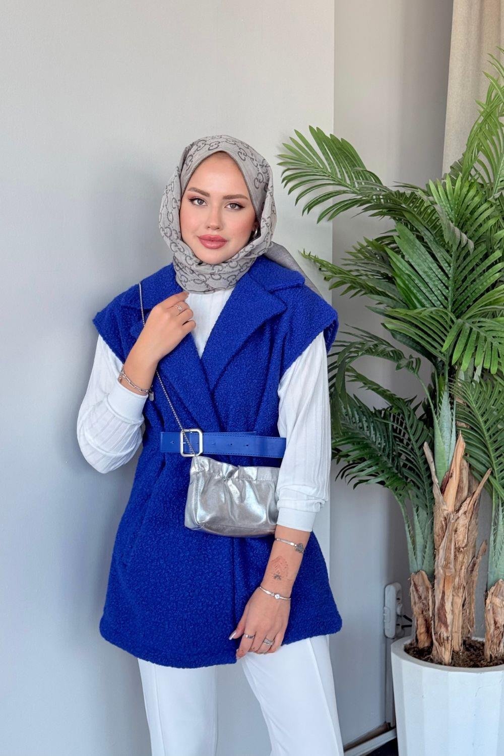 Miayse Teddy Yelek Saks 6137 