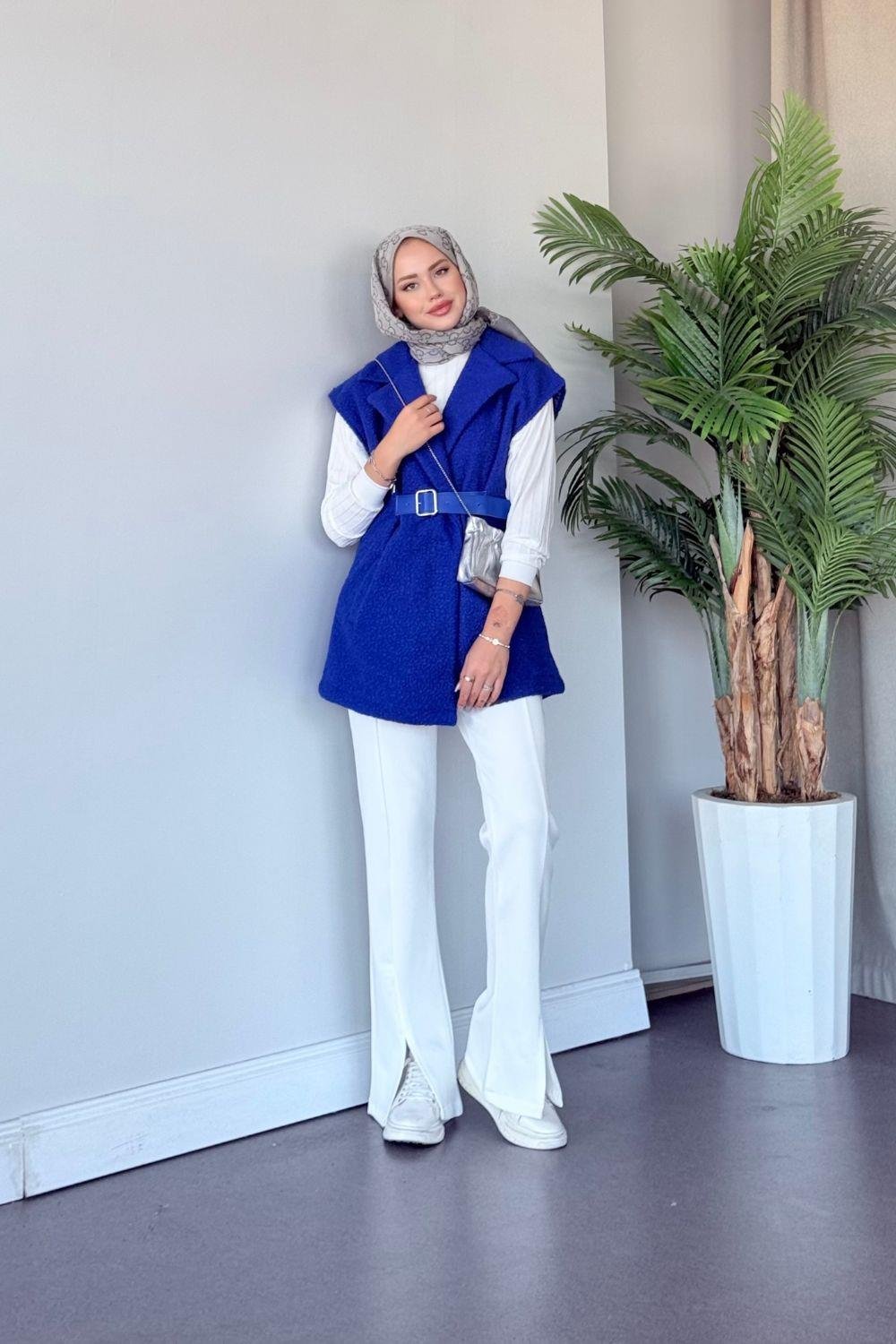 Miayse Teddy Yelek Saks 6137 