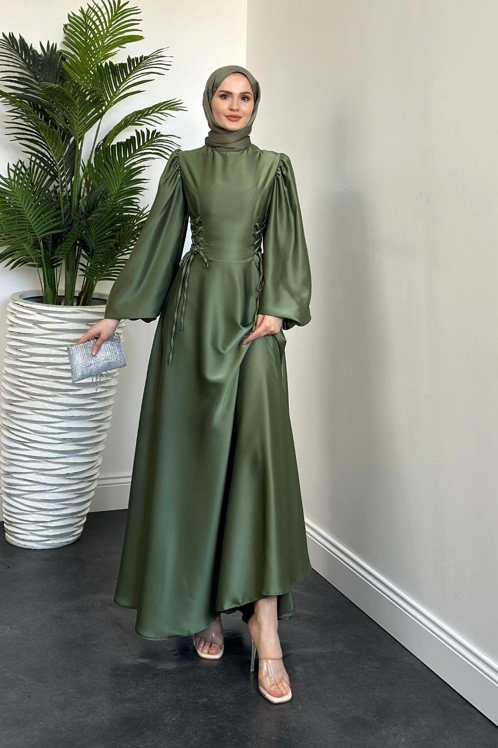 Orya Yanları Sıkmalı Abiye Haki 615000 