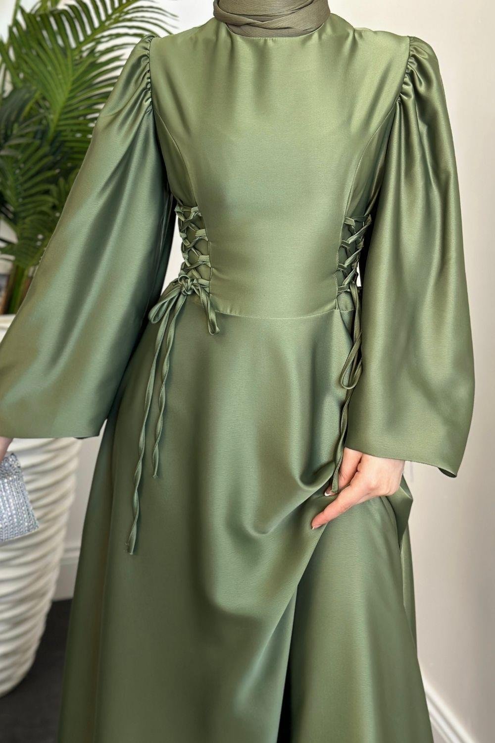 Orya Yanları Sıkmalı Abiye Haki 615000 