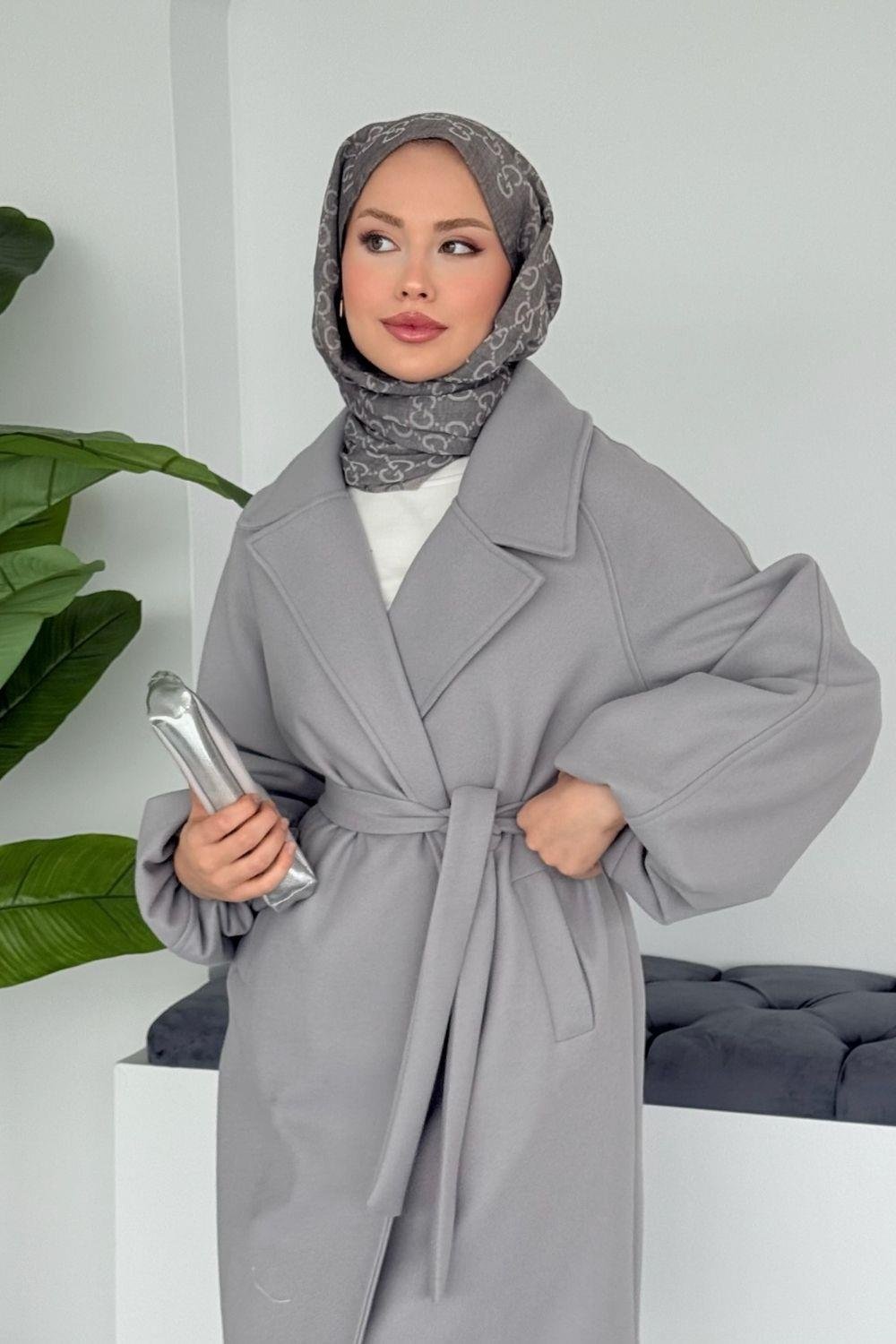 Done Kaşe Kaban Gri 6163 