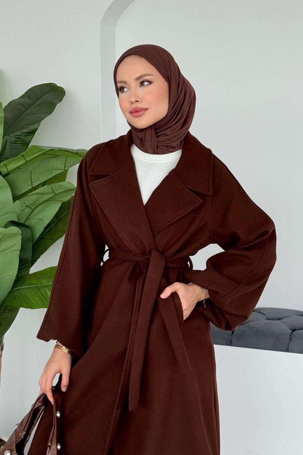 Done Kaşe Kaban Kahverengi 6163 