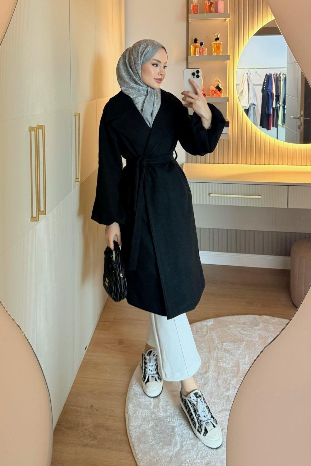 Done Kaşe Kaban Siyah 6163 