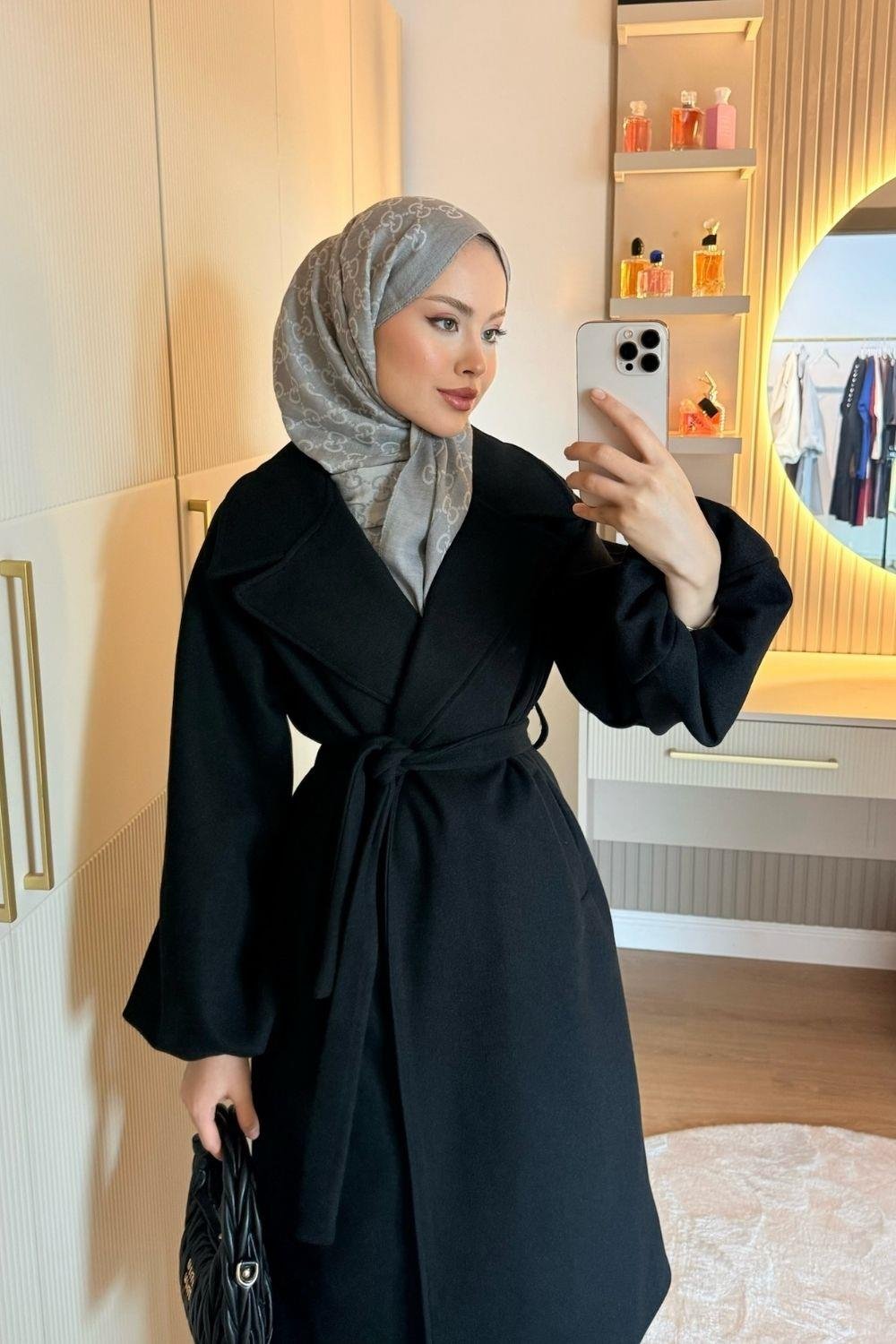 Done Kaşe Kaban Siyah 6163 