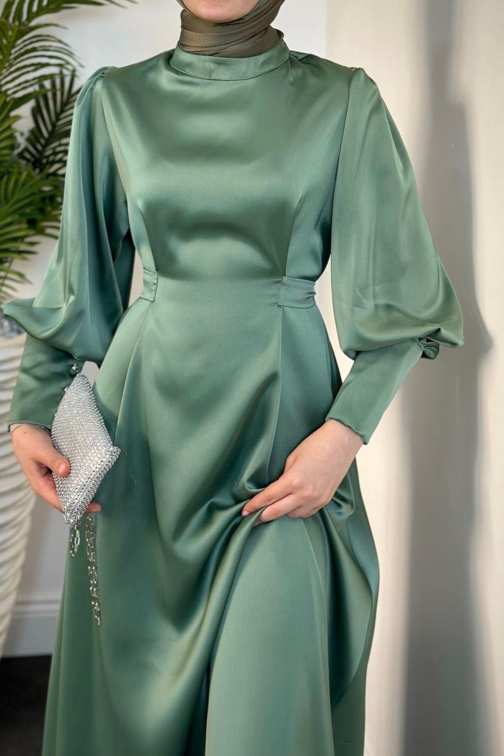 Emora Kuşaklı Abiye Mint 6165 