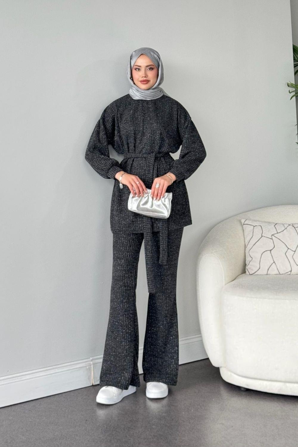 Ela Pantolon Takım Füme 6181 