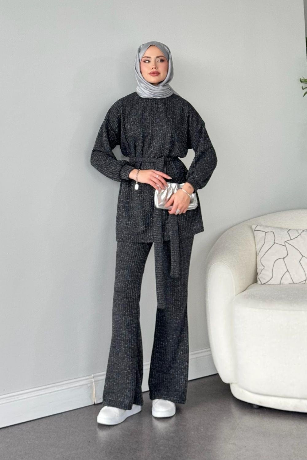 Ela Pantolon Takım Füme 6181 