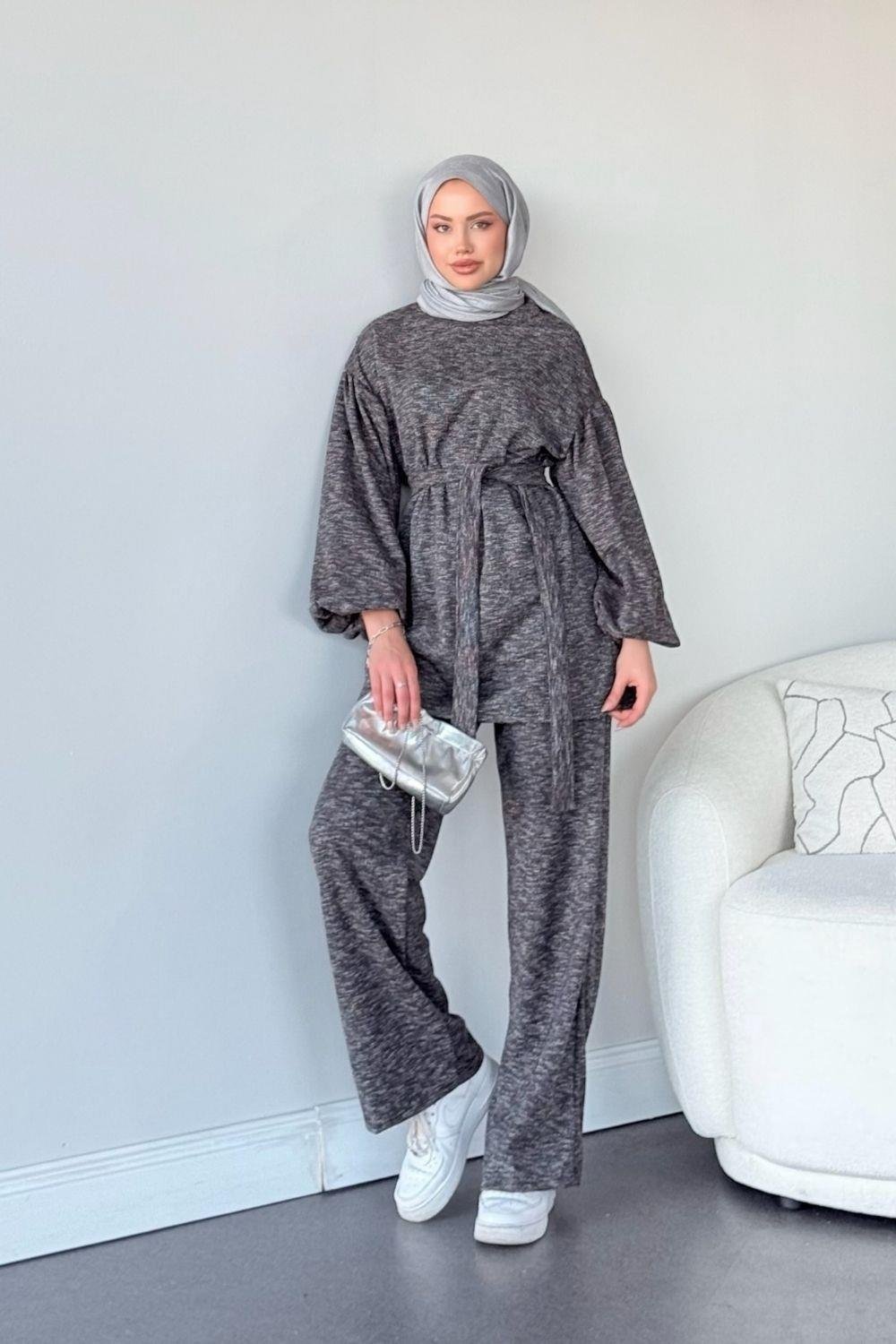 Canva İkili Takım Füme 6182 