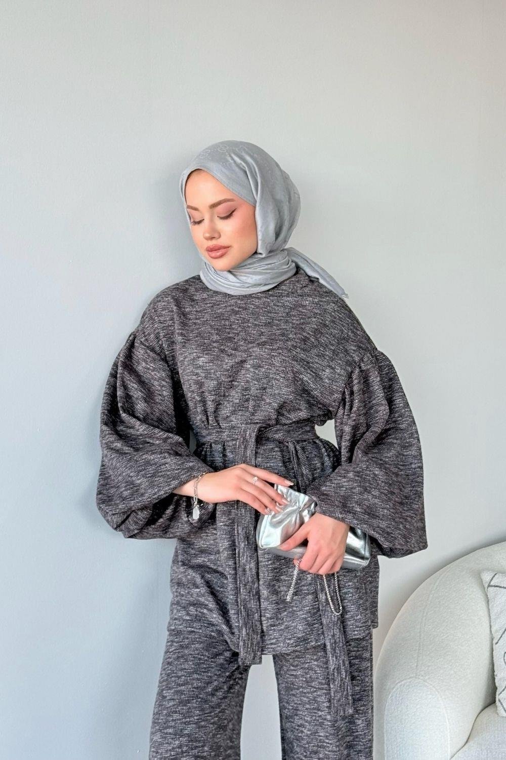 Canva İkili Takım Füme 6182 