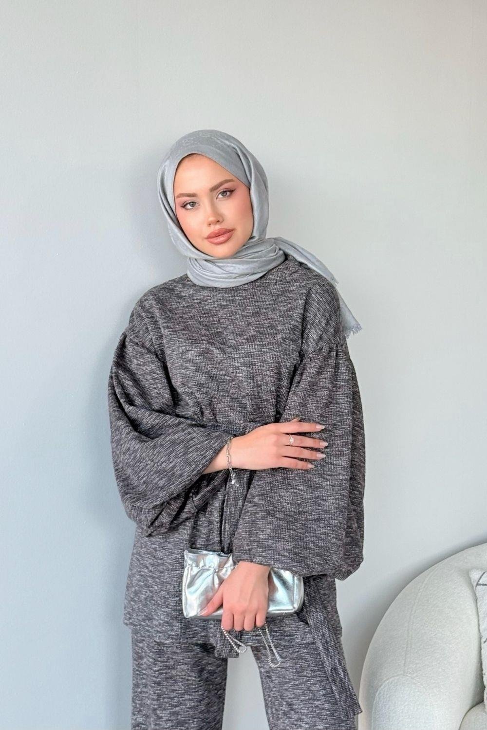 Canva İkili Takım Füme 6182 