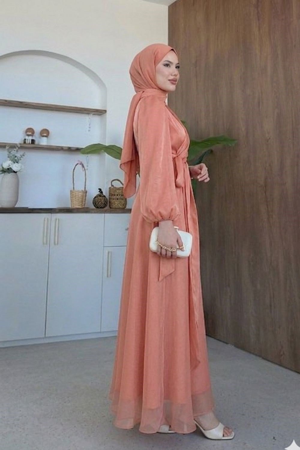 Pırıl Bağlamalı Abiye Somon 6219 