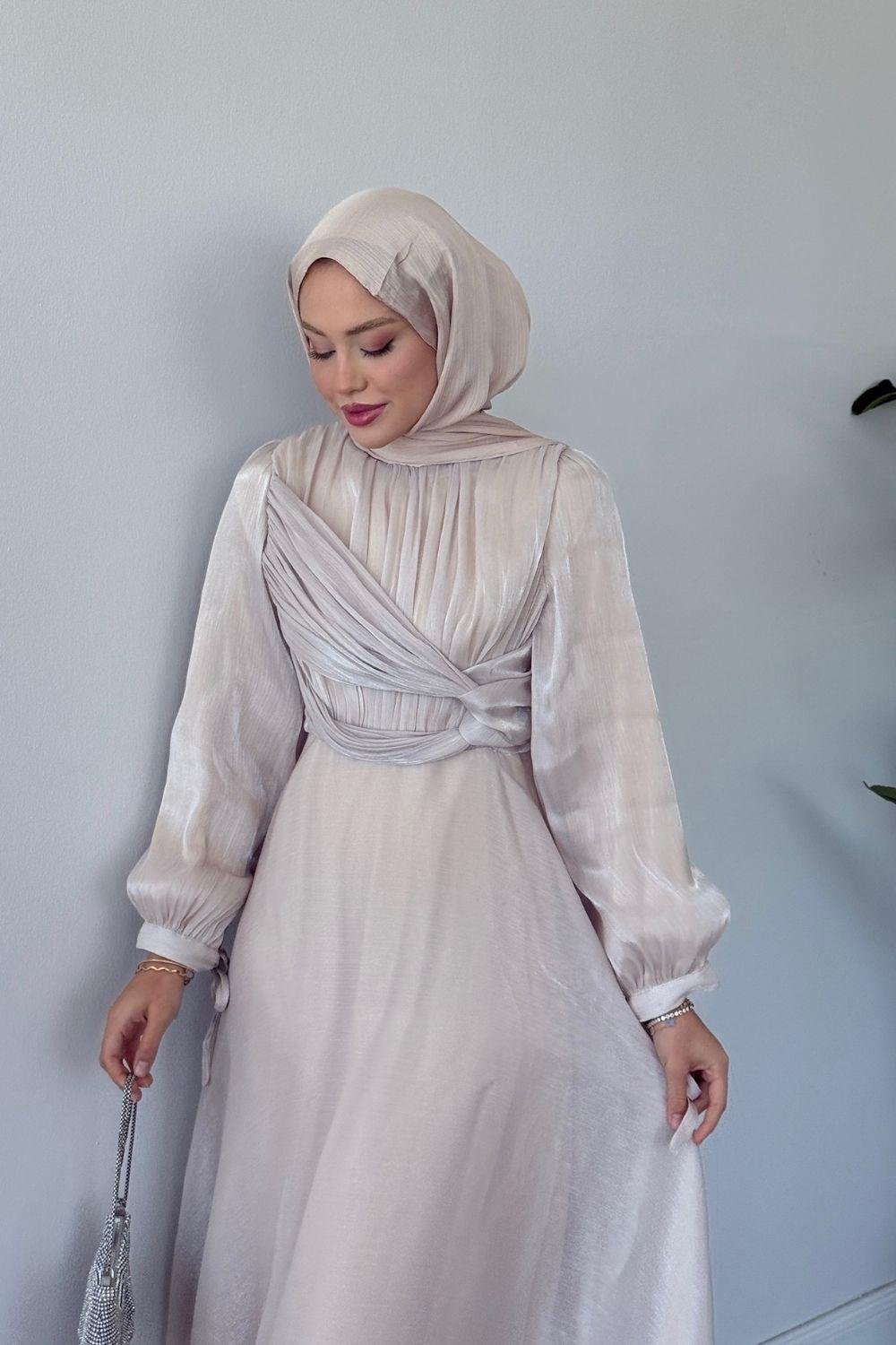 Daisy Piliseli Abiye Bej 6220 