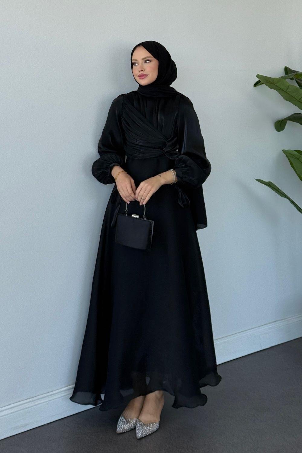 Daisy Piliseli Abiye Siyah 6220 