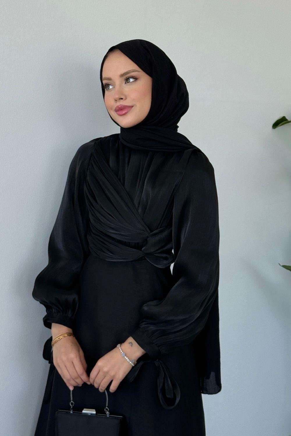 Daisy Piliseli Abiye Siyah 6220 