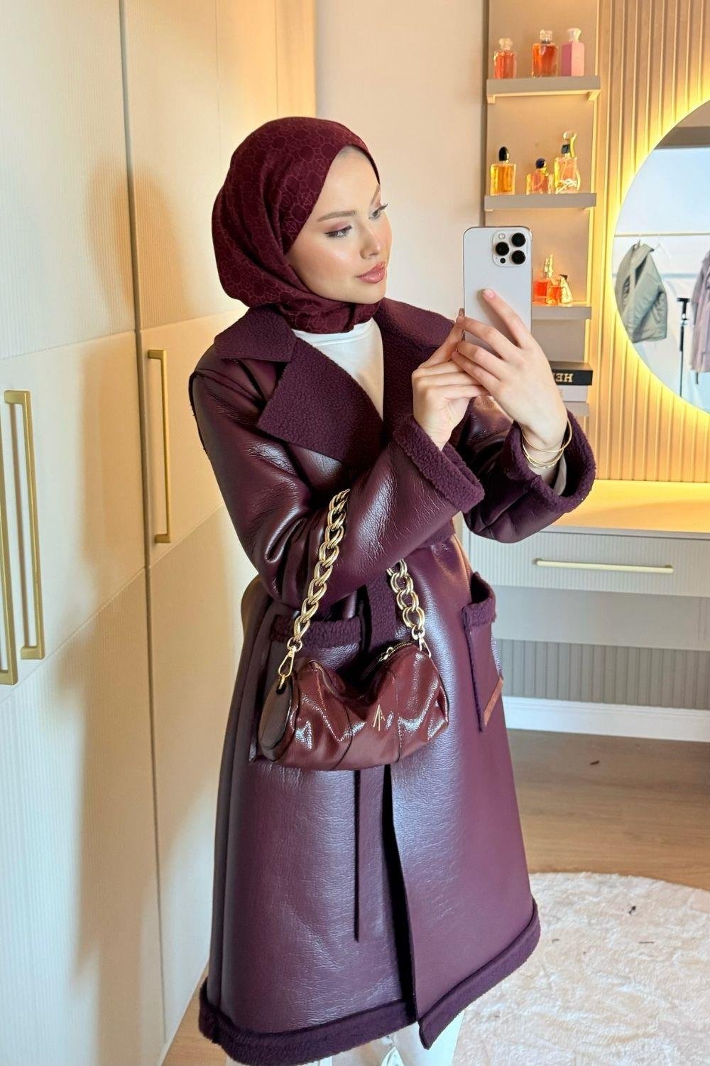 Opak Deri Kaban Bordo 6239 