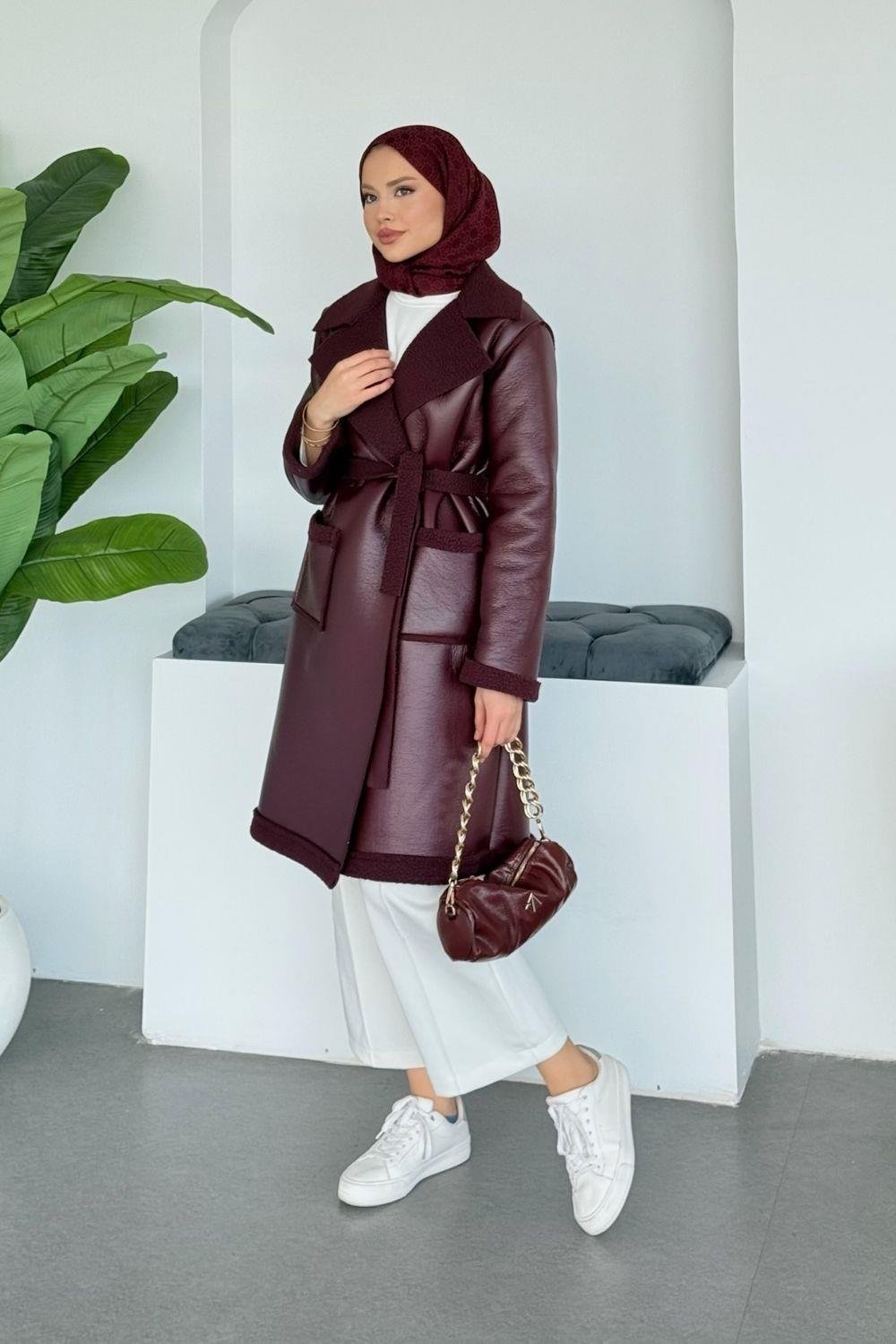 Opak Deri Kaban Bordo 6239 