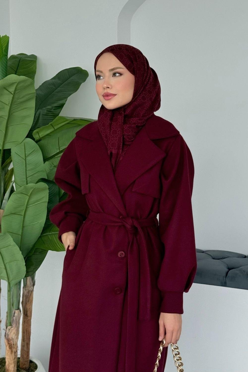 Rota Kaşe Kaban Bordo 6253 