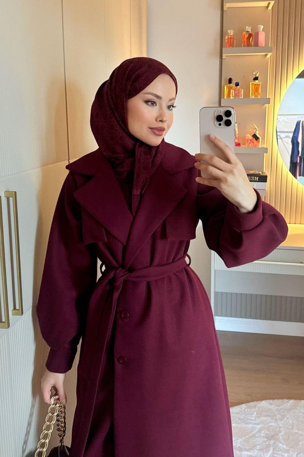 Rota Kaşe Kaban Bordo 6253 