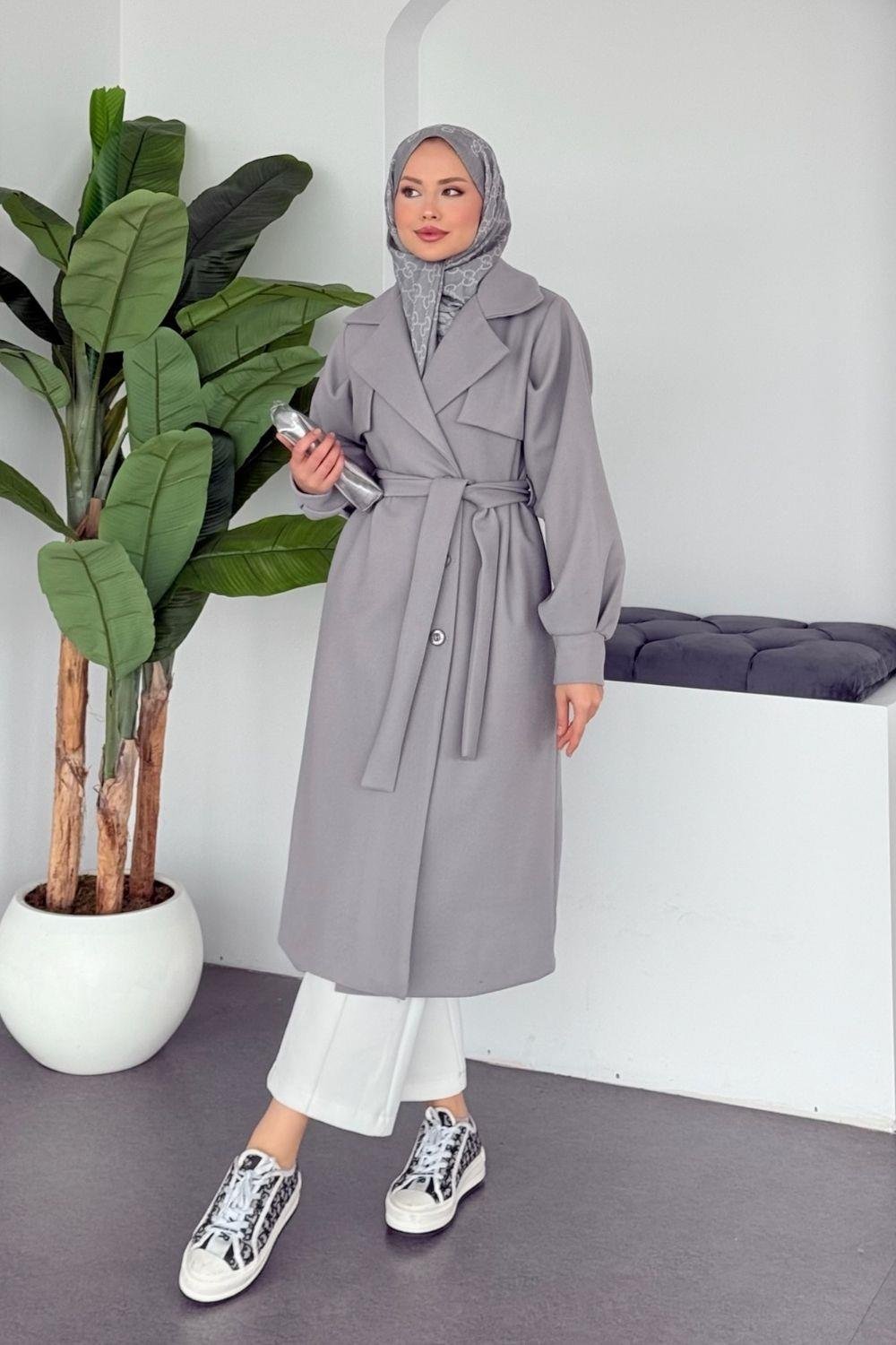 Rota Kaşe Kaban Gri 6253 