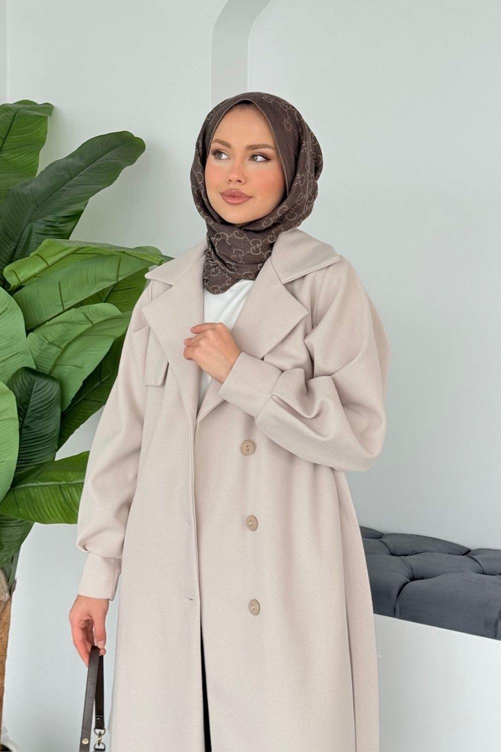 Rota Kaşe Kaban Krem 6253 