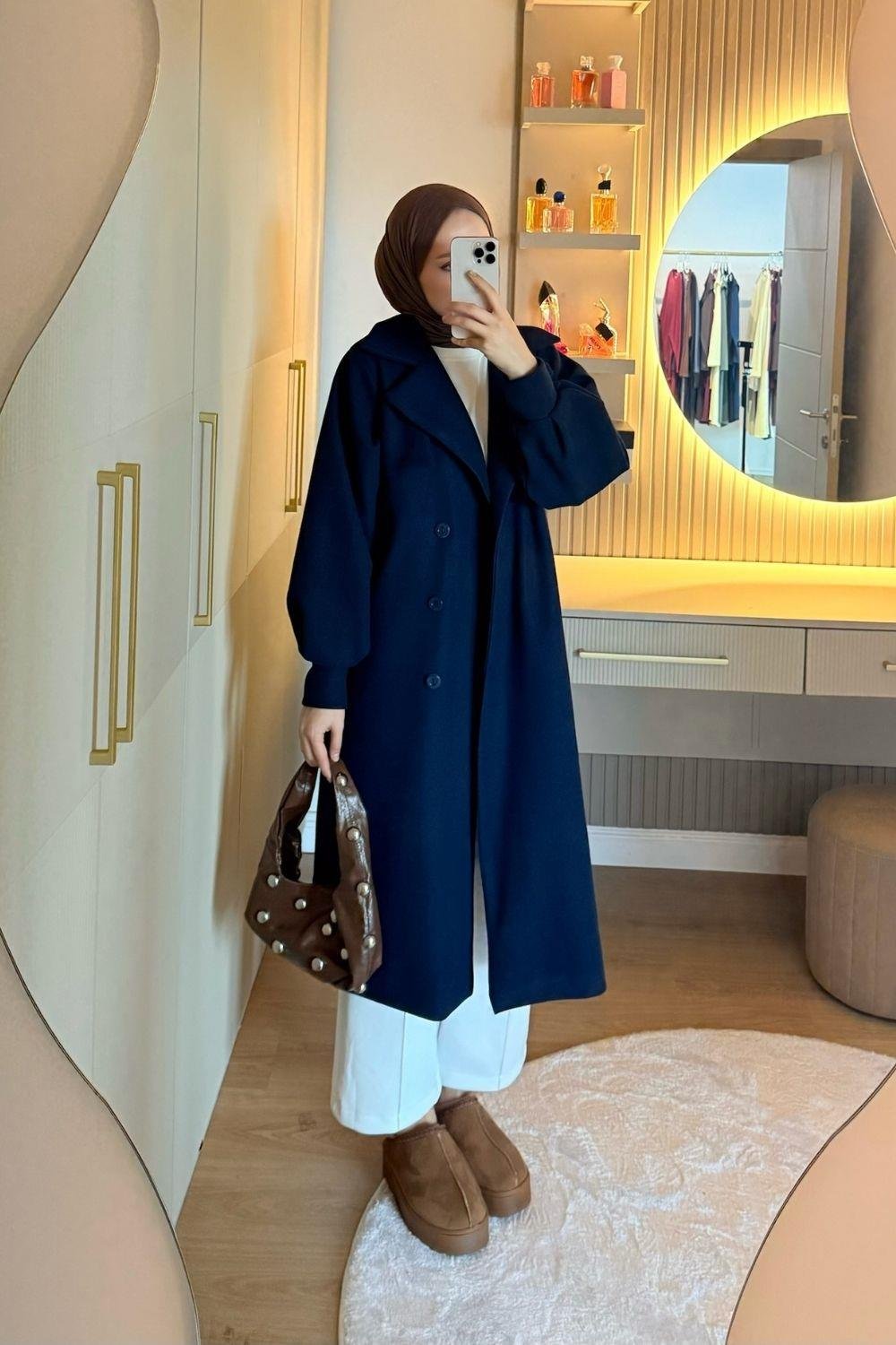 Rota Kaşe Kaban Lacivert 6253 