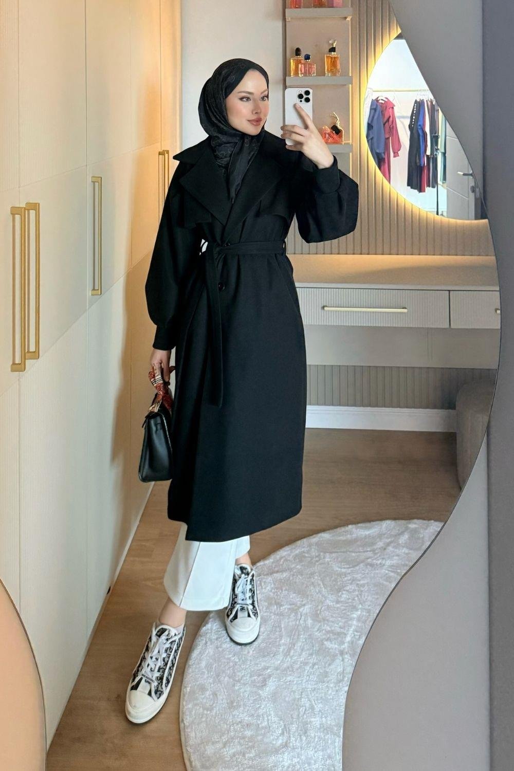 Rota Kaşe Kaban Siyah 6253 
