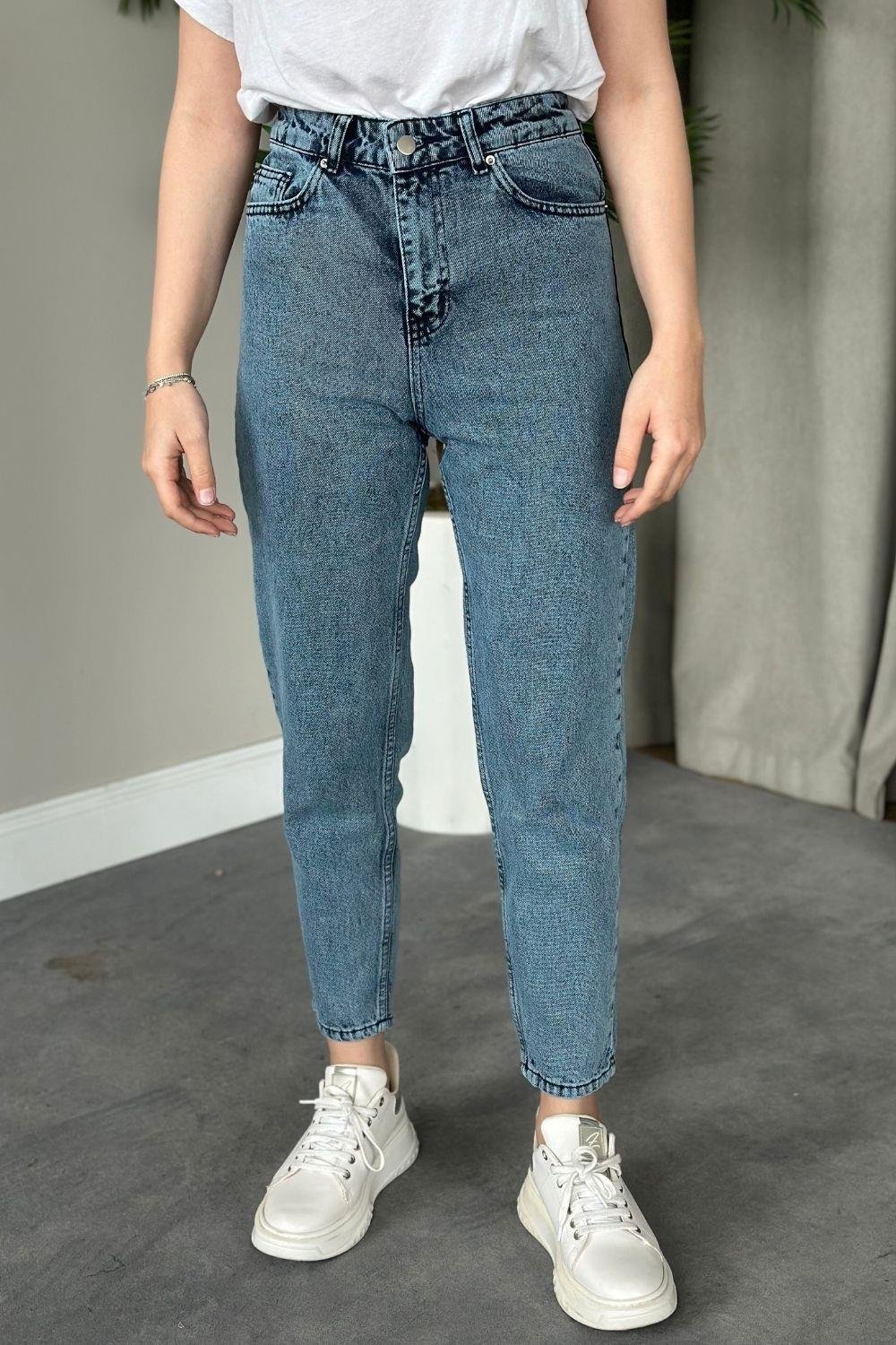 Boyfrıend Kot Pantolon Buz Mavisi 6270 
