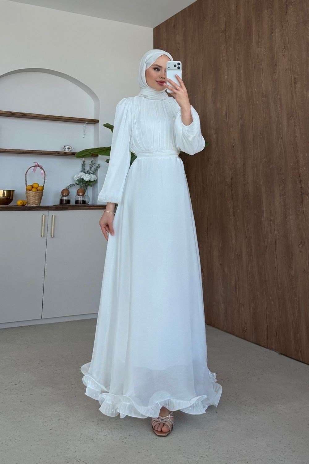 Çimen Abiye Beyaz 6278 