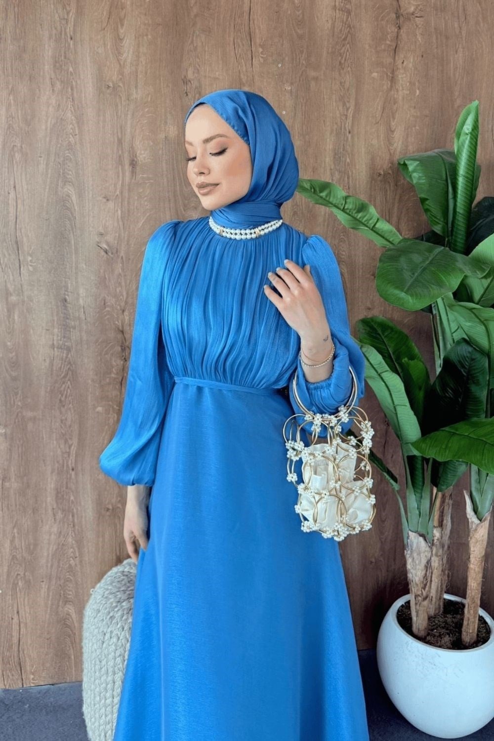 Çimen Abiye Mavi 6278 