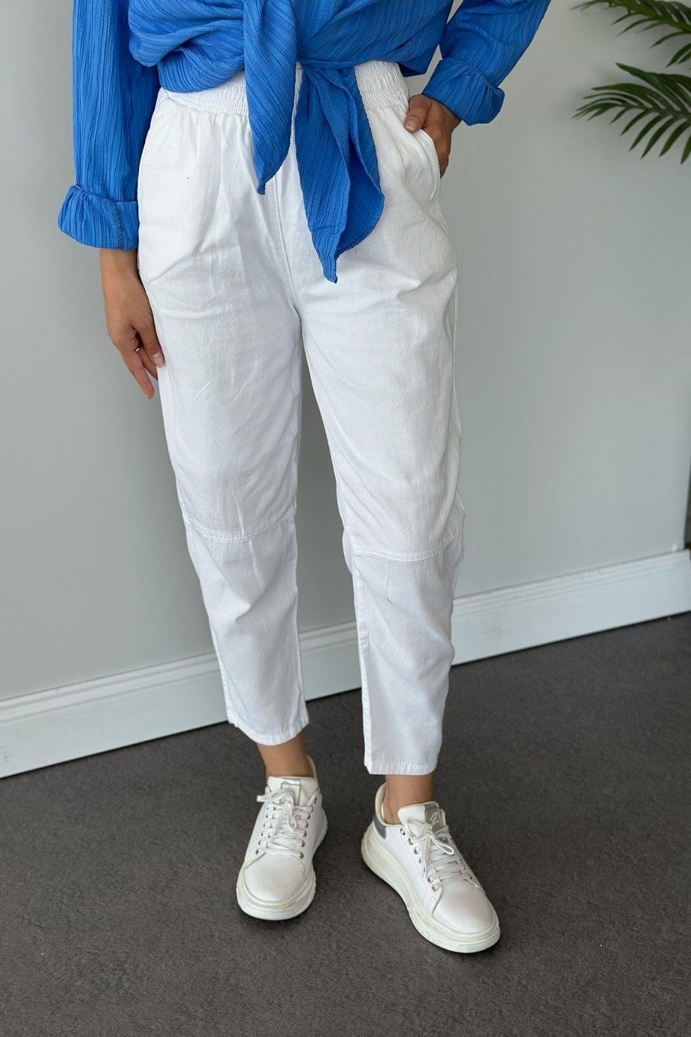 Beyzing Pantolon Beyaz 6367 