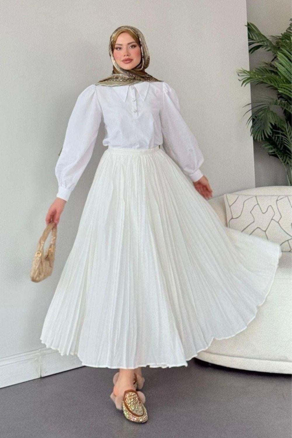 Begonya Etek Beyaz 6398 