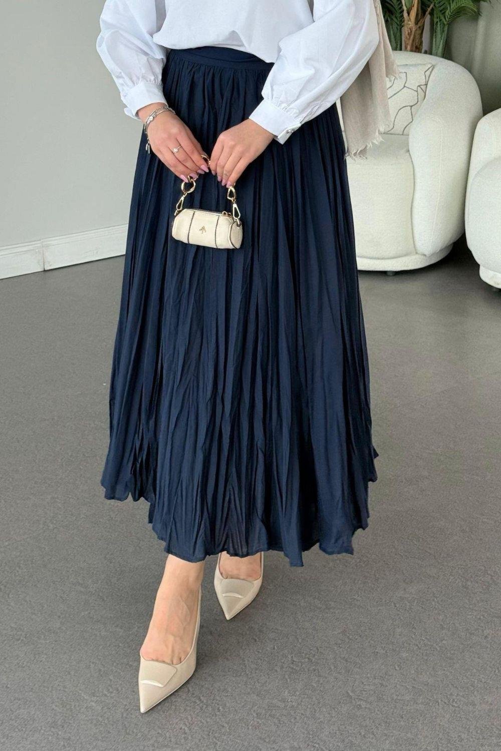 Begonya Etek Lacivert 6398 