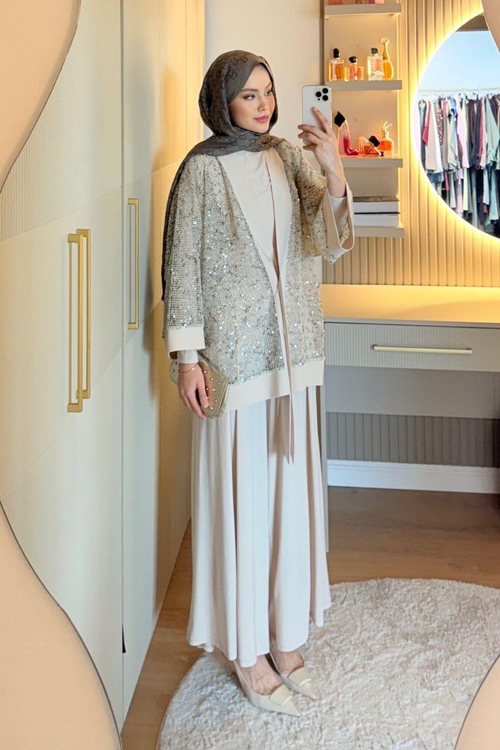 Neşe 3'lü Takım Krem 6492 
