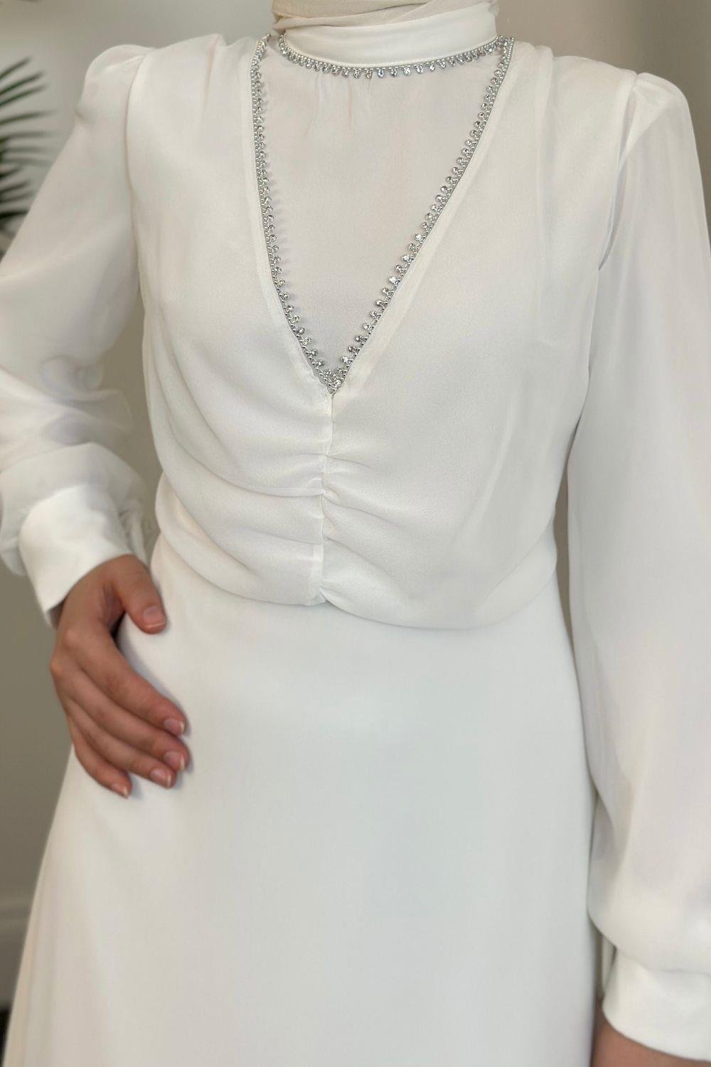 Laura Abiye Beyaz 6990 