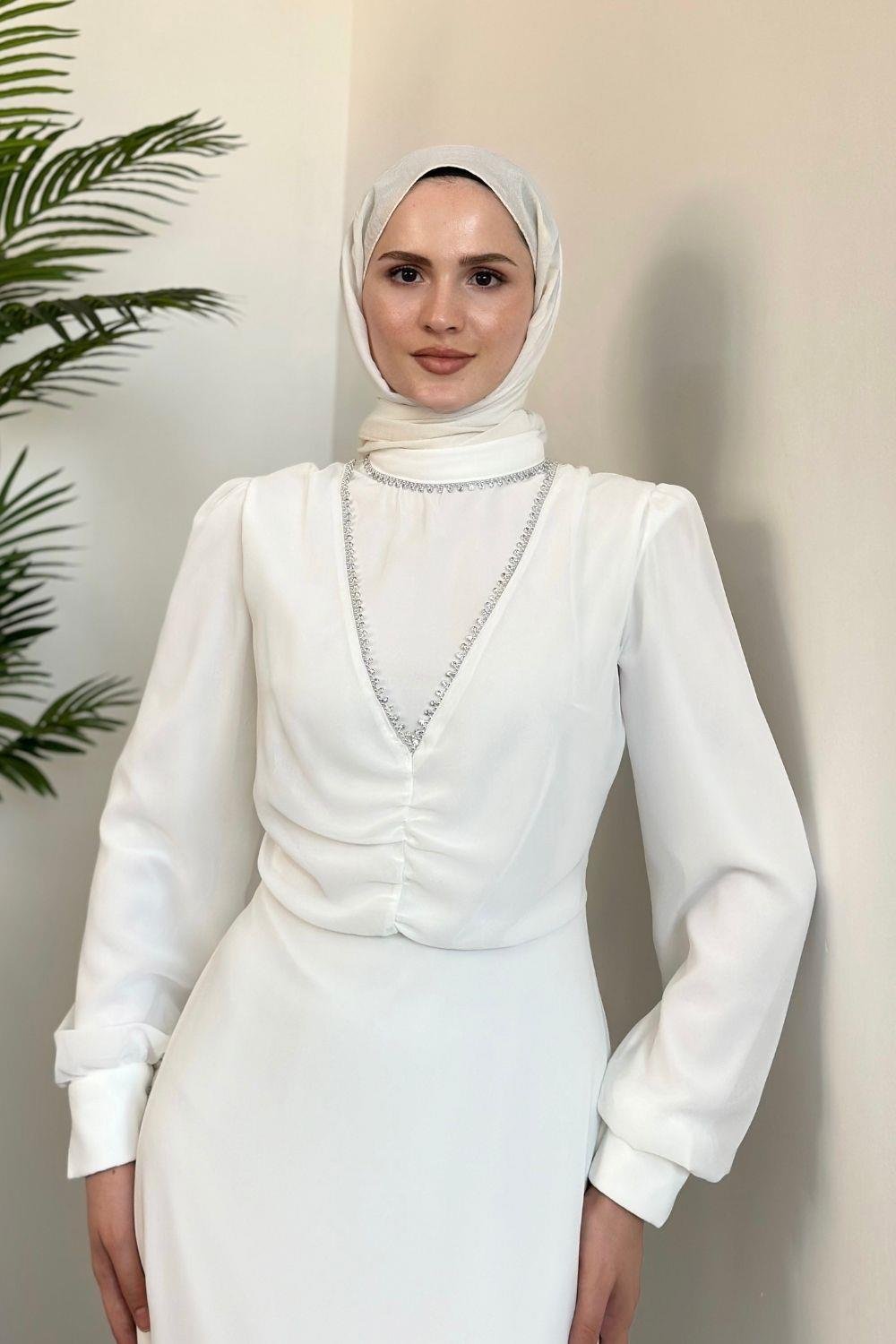 Laura Abiye Beyaz 6990 