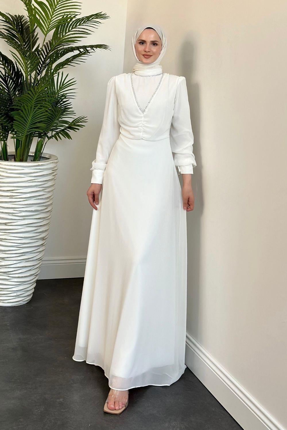 Laura Abiye Beyaz 6990 