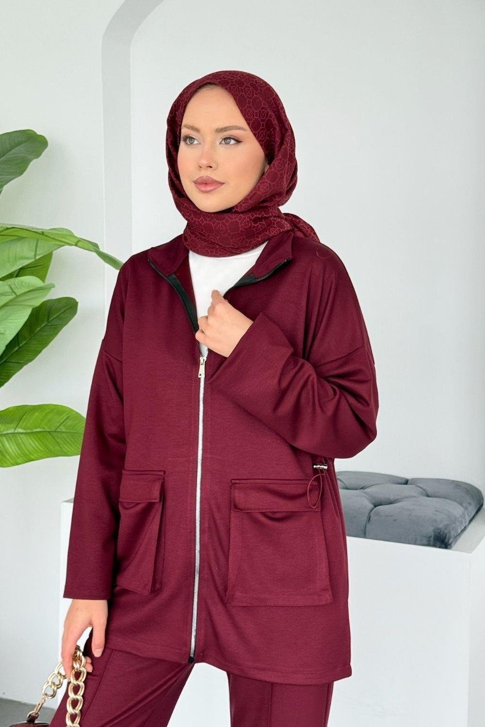 Trend Körük Cepli Takım Bordo 7002 