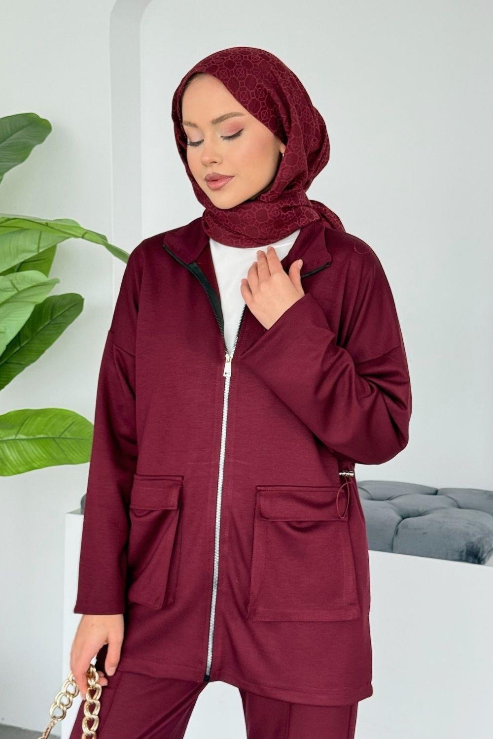 Trend Körük Cepli Takım Bordo 7002 
