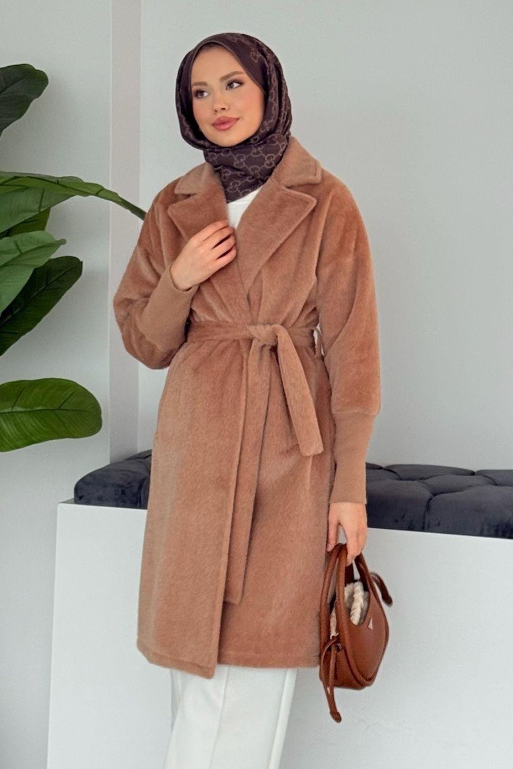 Beta Triko Detay Kaban Camel 7004 