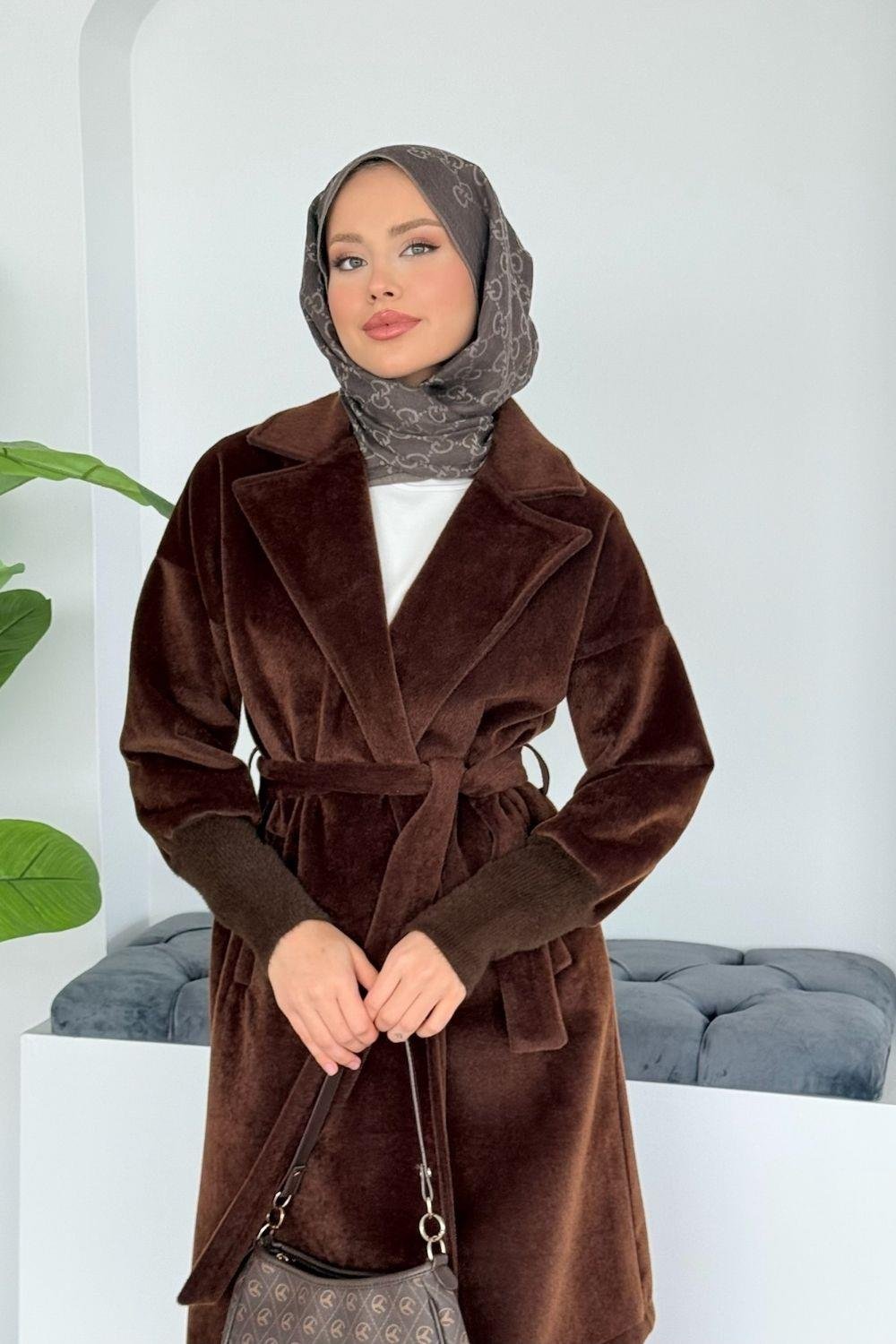 Beta Triko Detay Kaban Kahverengi 7004 