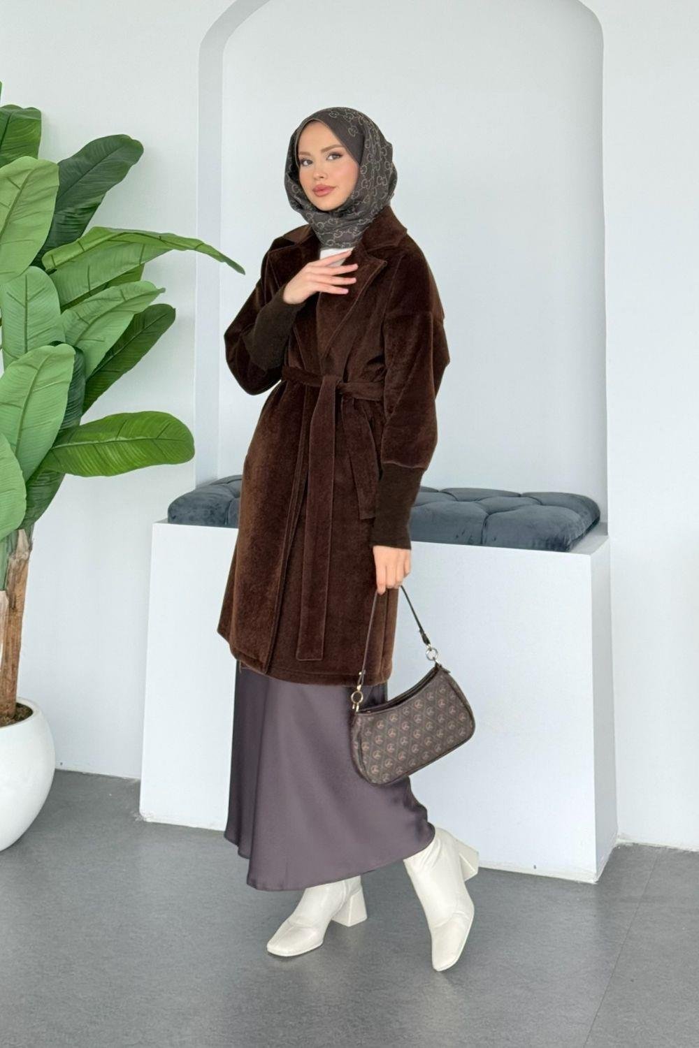 Beta Triko Detay Kaban Kahverengi 7004 