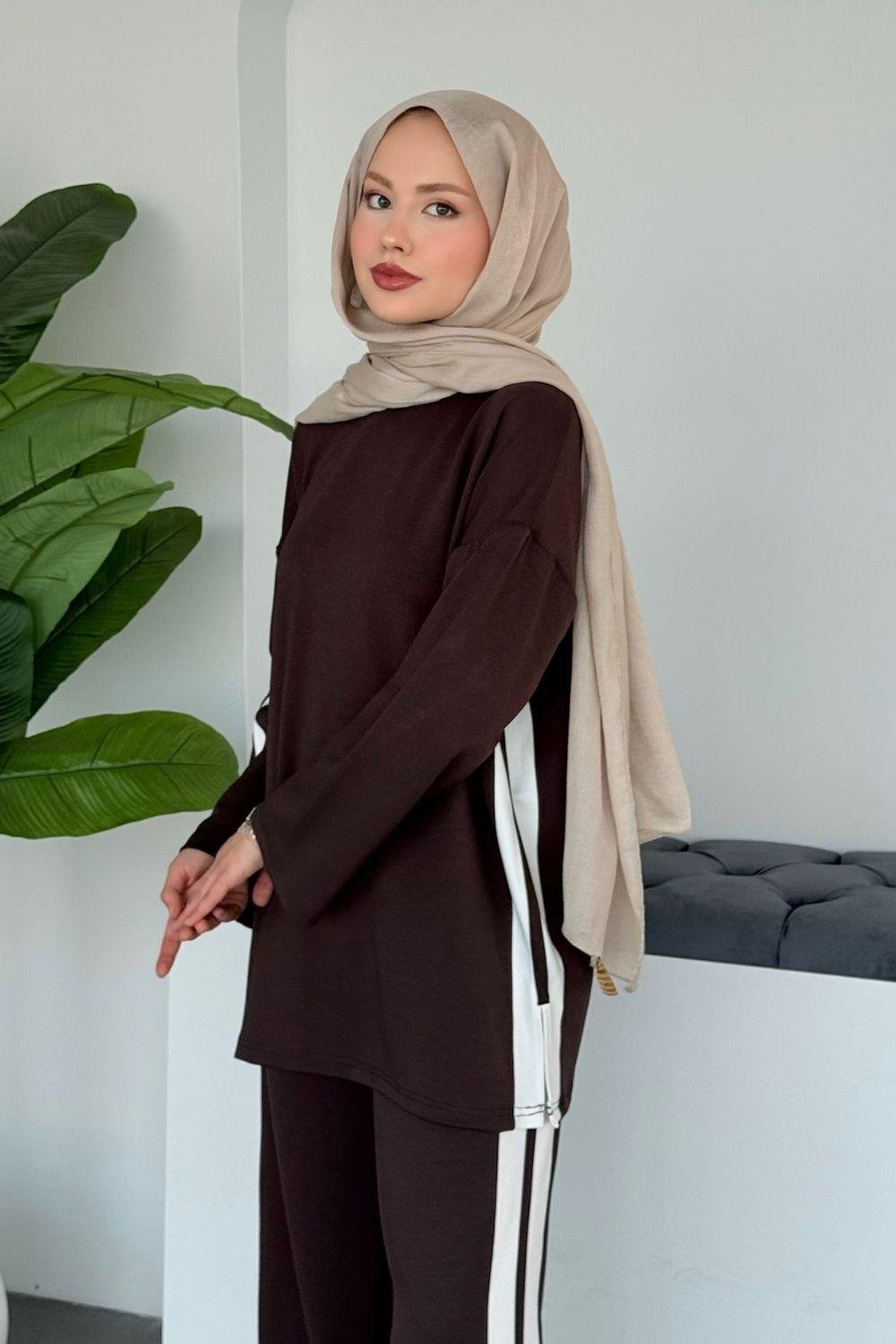 Gama Şeritli Takım Acı Kahve 70144 