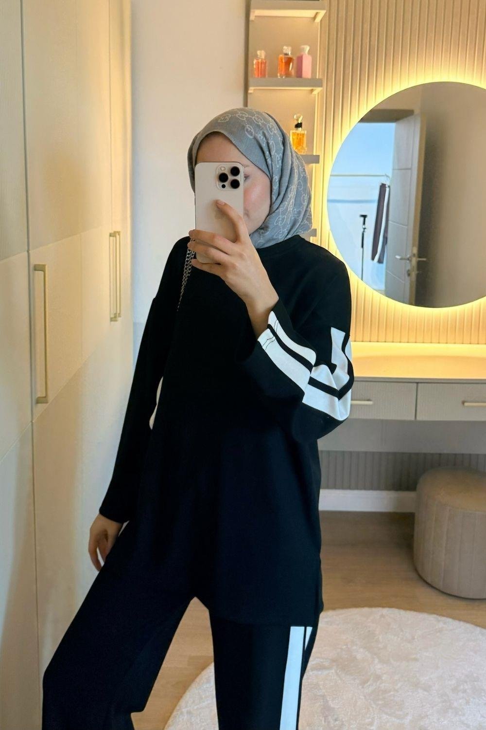 Gama Şeritli Takım Siyah 70144 