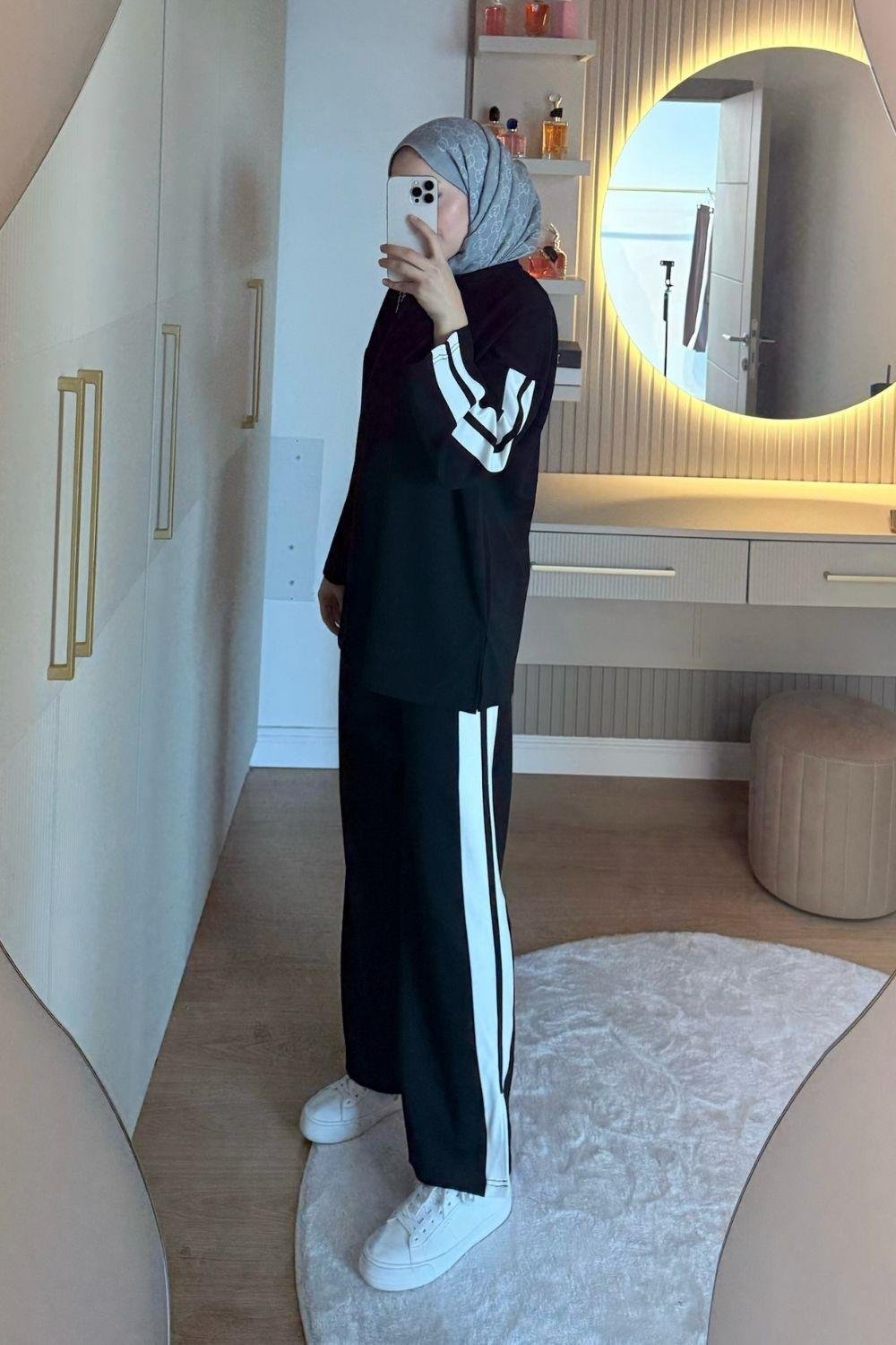 Gama Şeritli Takım Siyah 70144 